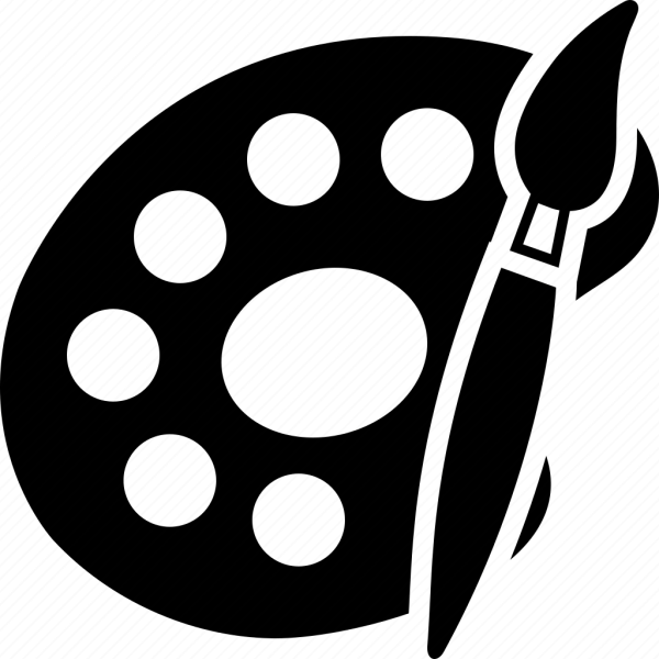 Значок краски и кисть