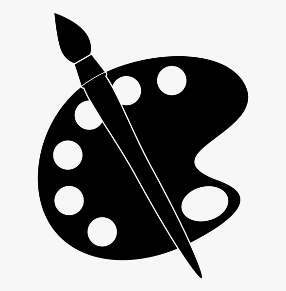 Значок палитра с кисточкой