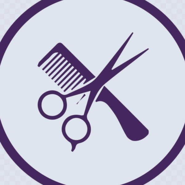 Логотип парикмахерской с ножницами