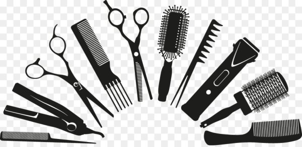 Парикмахерские инструменты на белом фоне