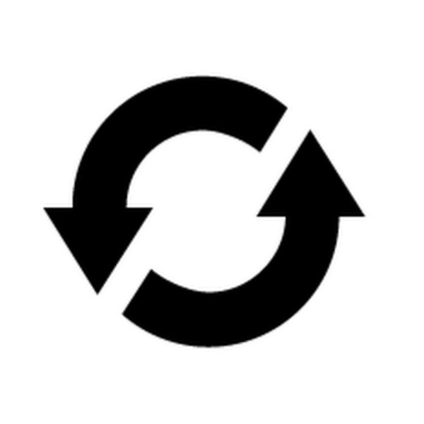 Значки перезагрузки на белом фоне