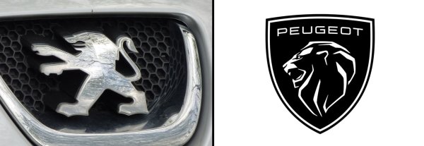 Эмблема Пежо 308 вид сзади