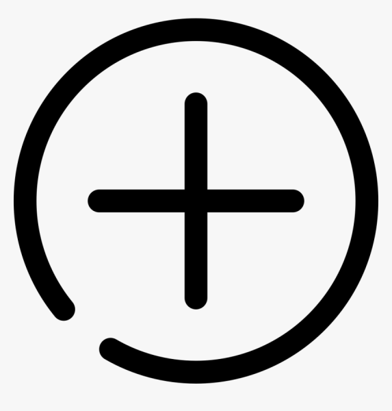 Знак плюс в кружочке