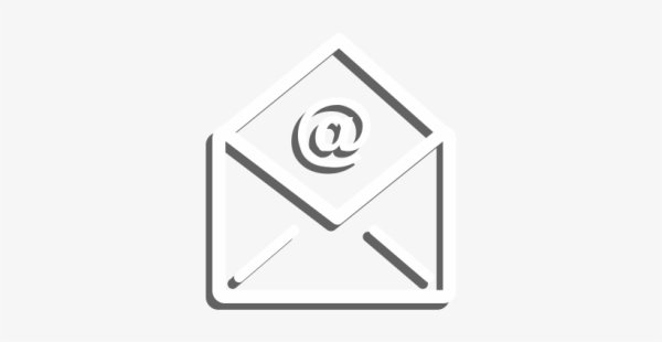 Значок почта белый без фона