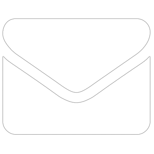 Знак email в белом цвете