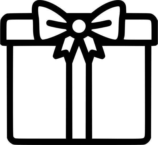 Подарок черно белый