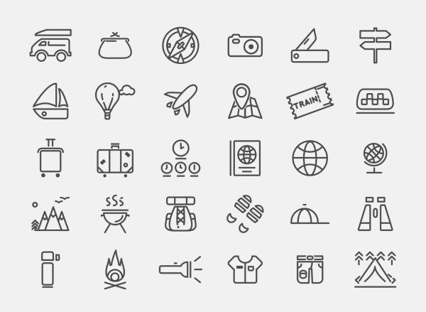 Значок путешествия