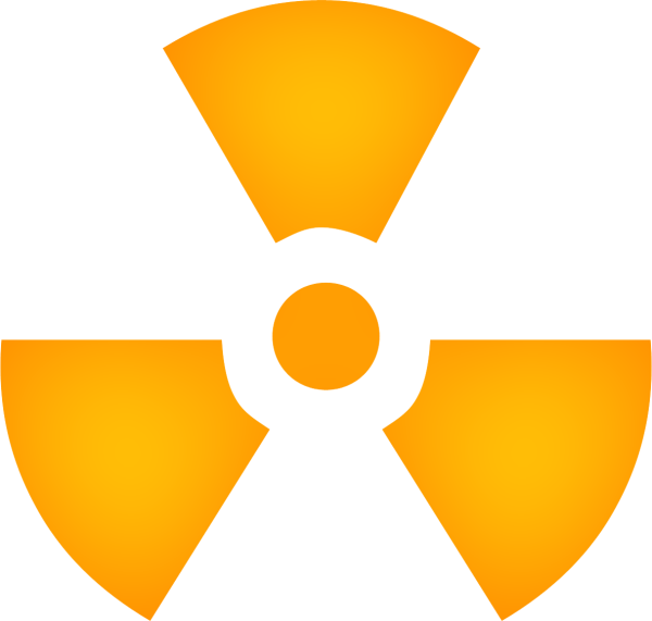 Значок радиоактивности символ