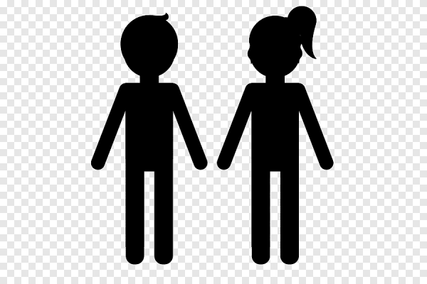Схематичное изображение мальчика и девочки
