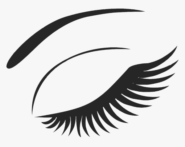 Логотип ресницы и брови на прозрачном фоне