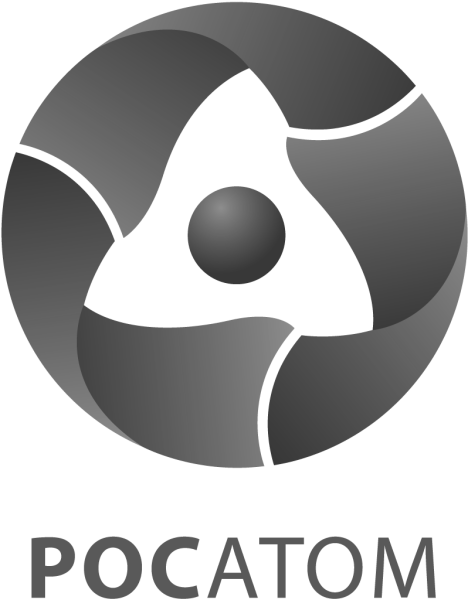 Росатом логотип белый