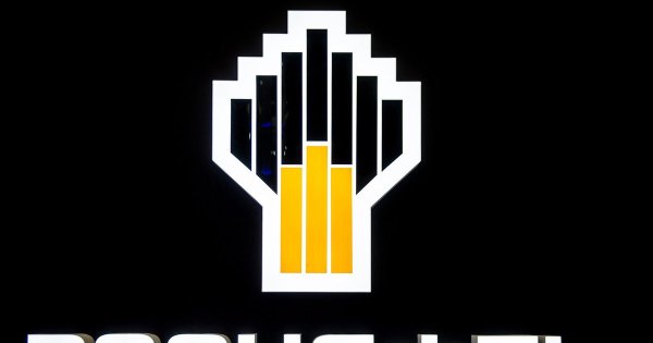 Роснефть логотип на черном фоне