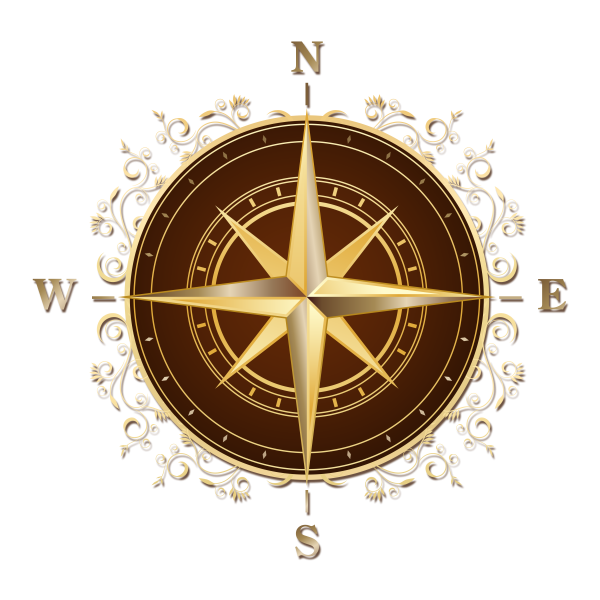 Компас старинный "Север-Юг Бурбонов"