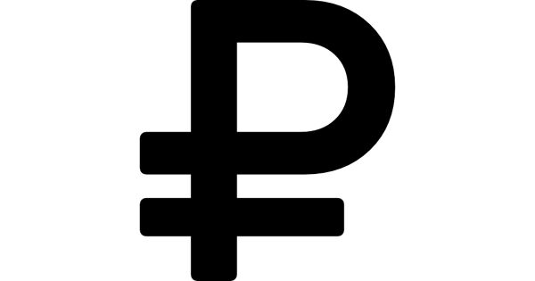 Знак рубля символ вектор