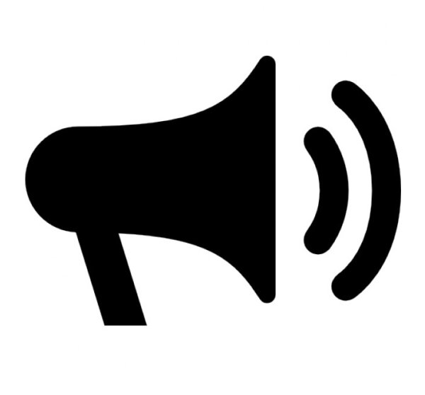 Значок громкоговоритель рупорный