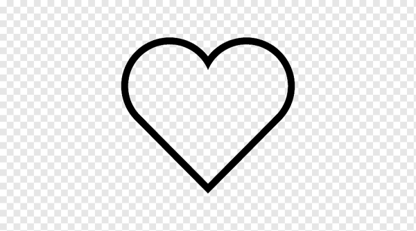 Контур сердца на прозрачном фоне