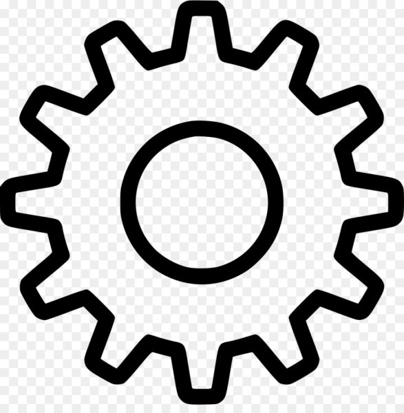 Шестерня на белом фоне