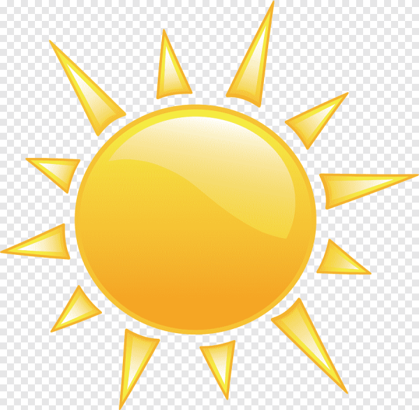 Солнце на белом фоне