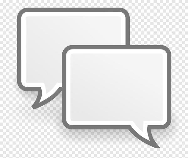 Значок чата белый