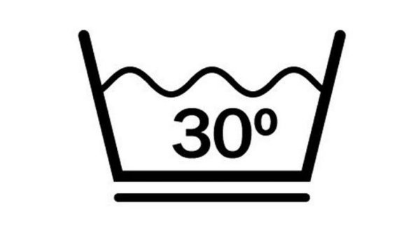 Деликатная стирка при 30 градусах значок