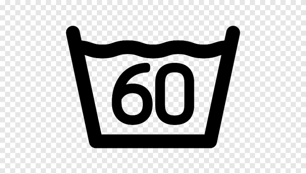 Значок стирка 60