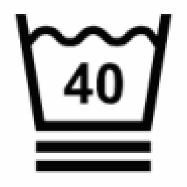 Значок деликатная стирка 40