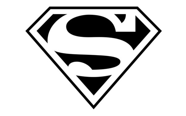 Знак Супермена черный