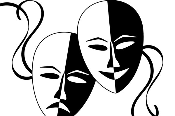 Театральные маски силуэт