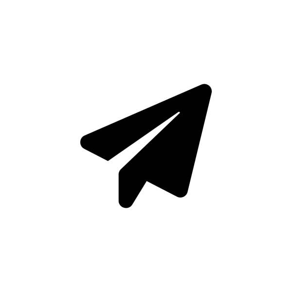 Значок телеграмм черно белый