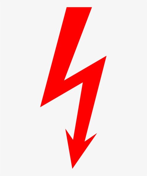 Знак электричества молния