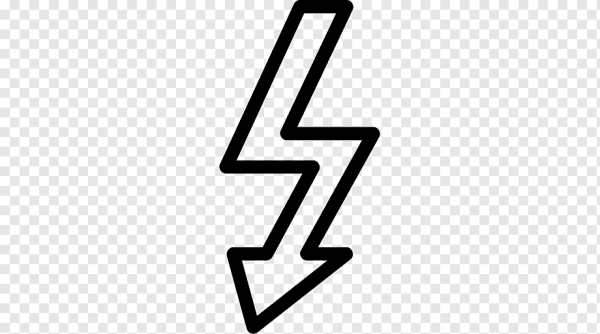 Символ стрелка молния