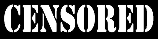 Надпись цензура