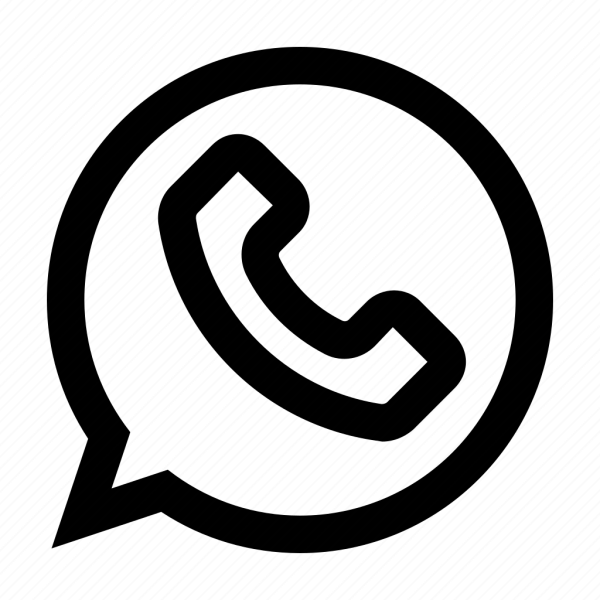 WHATSAPP черно белая иконка