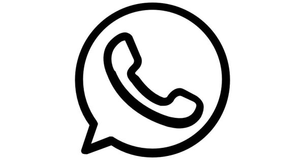 Значок ватсап черный