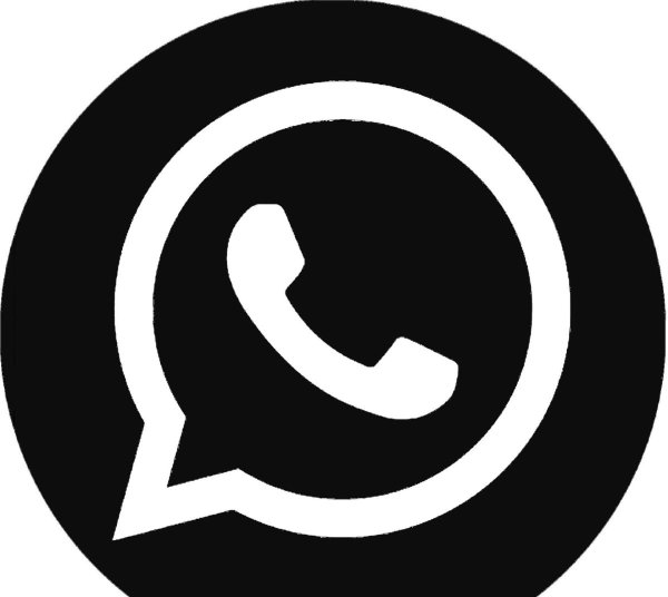 Значок WHATSAPP черно белый