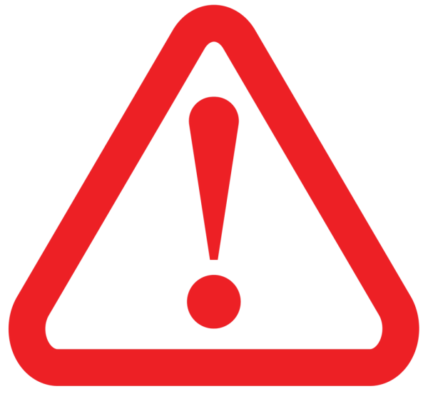 Знак восклицания в треугольнике