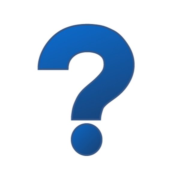 Знак вопроса голубой