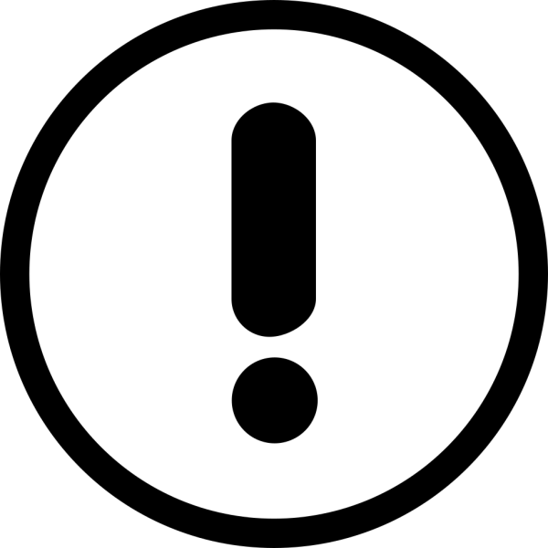 Знак восклицания в круге