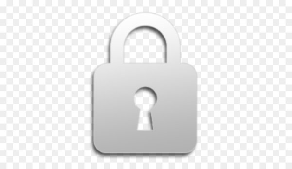 Значок замка белый