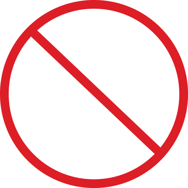 Знак красный с белой чертой