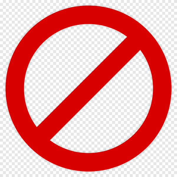 Запрет на белом фоне