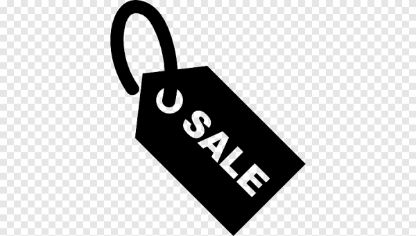 Акция бирка на прозрачном фоне