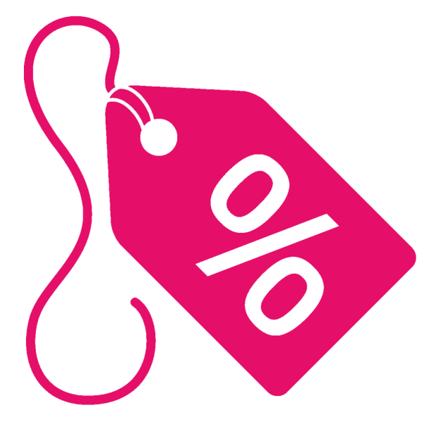 Скидка на прозрачном фоне