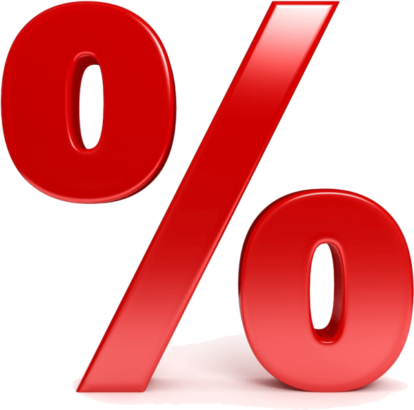 Процент на прозрачном фоне