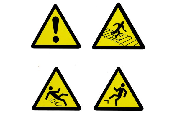 Желтые предупреждающие знаки