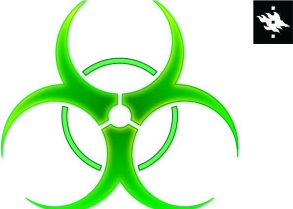 Знак биологической опасности зеленый