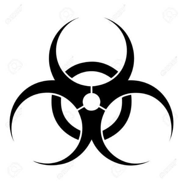 Знак биологической опасности вектор