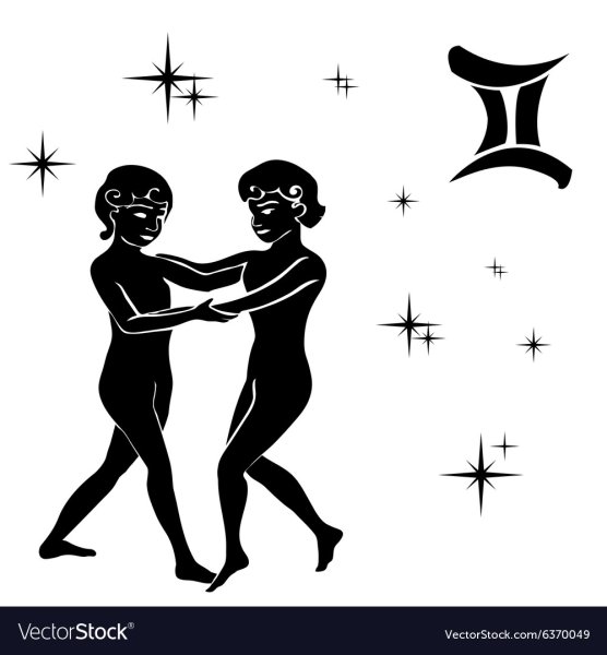 Близнецы знак зодиака вектор