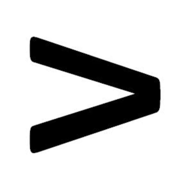Знак больше