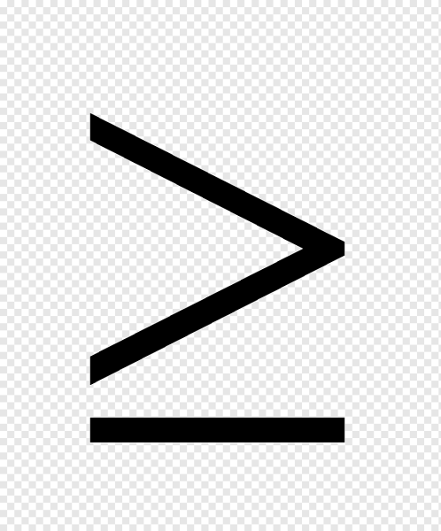 Знак больше